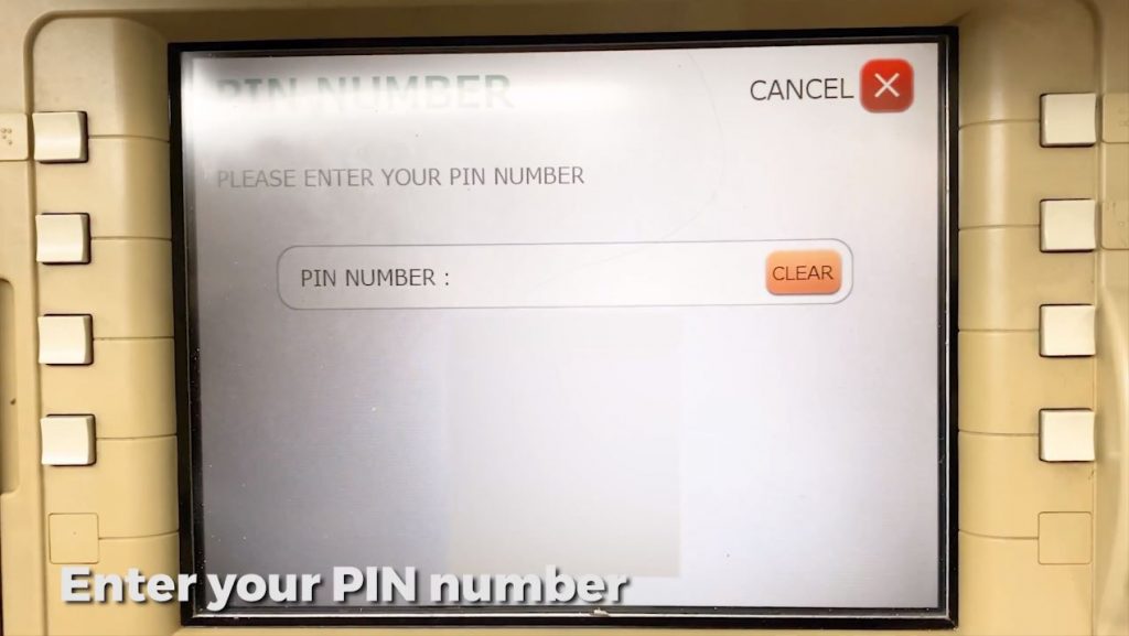Enter your JP Post Account's PIN Number