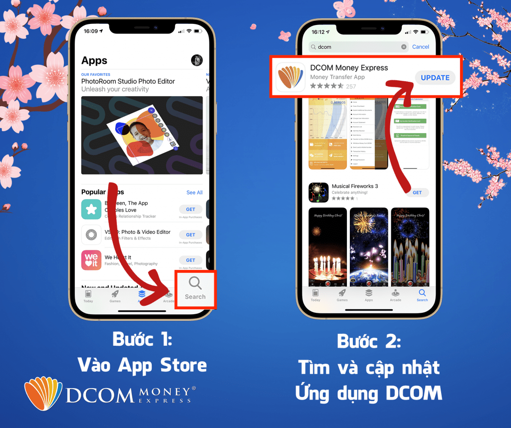  Cập nhật ứng dụng DCOM trên thiết bị iOS