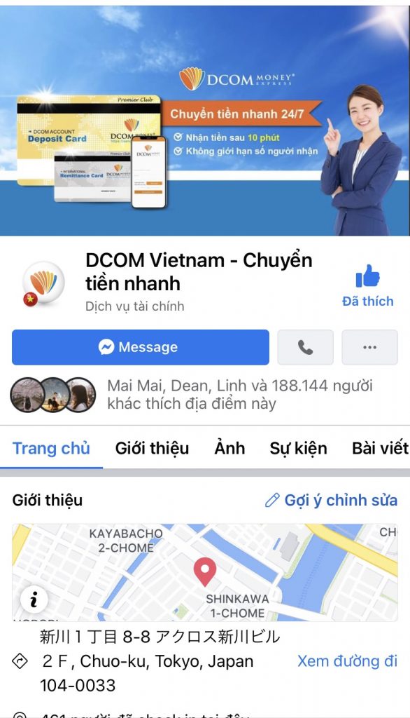 Xem tỷ giá trên Fanpage chính thức của DCOM Vietnam với gần 200.000 người theo dõi.