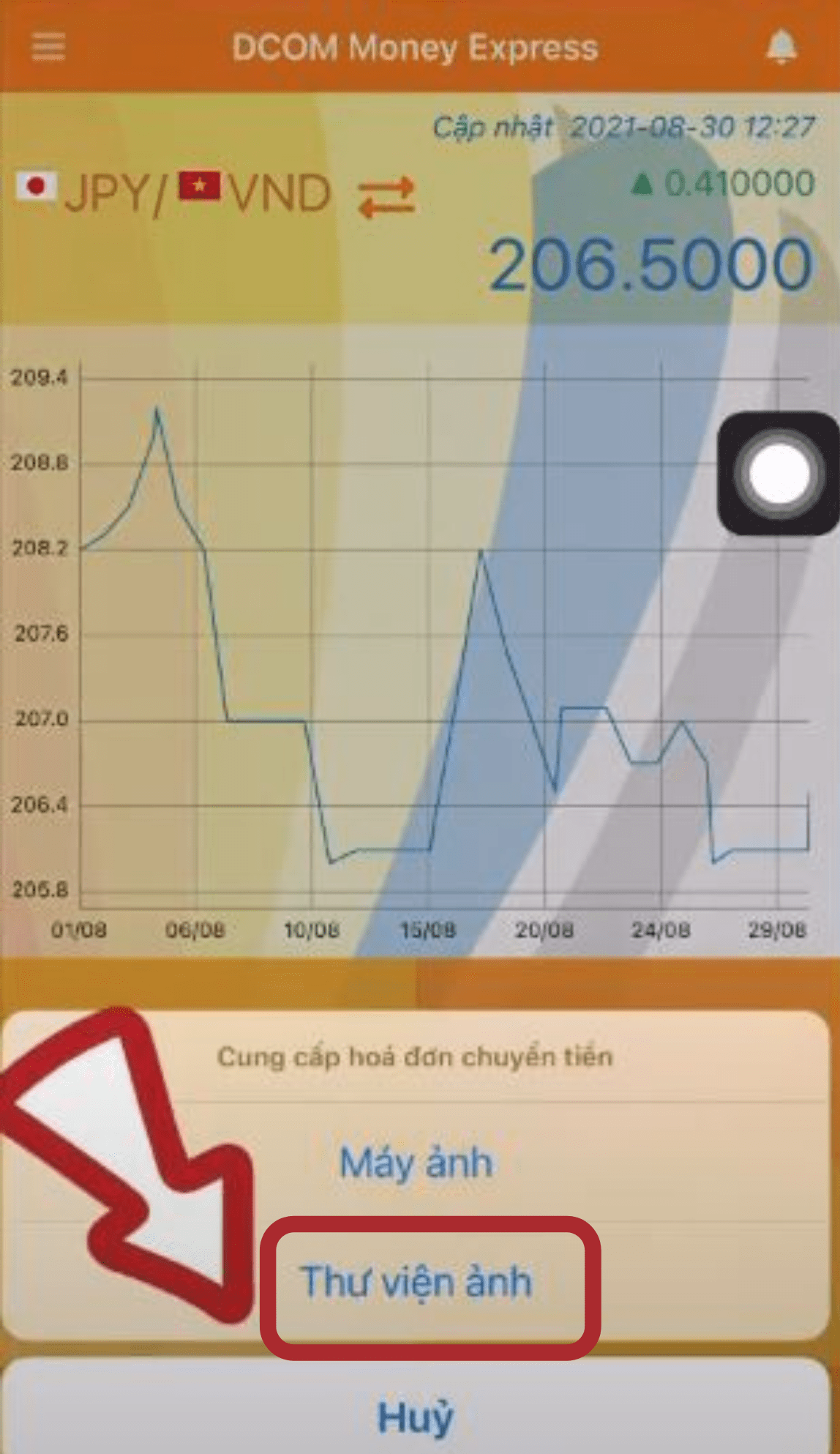 Nạp tiền vào tài khoản bằng Banking Yucho Money