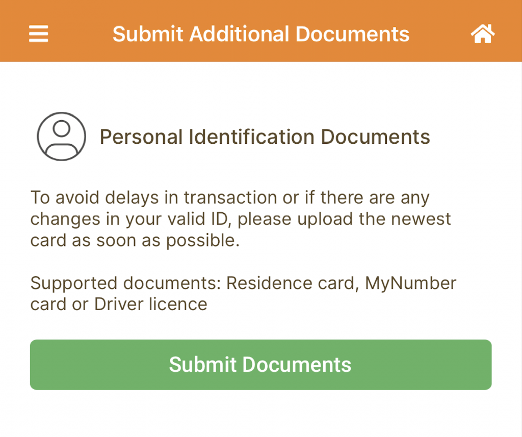 Select "Submit Additional Documents"