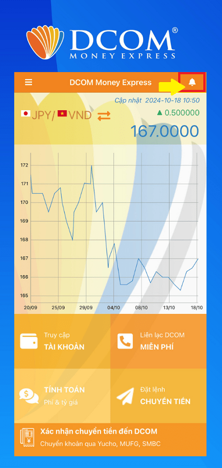 mở app DCOM, phía bên tay phải ở trên cùng màn hình, có biểu tượng nút chuông