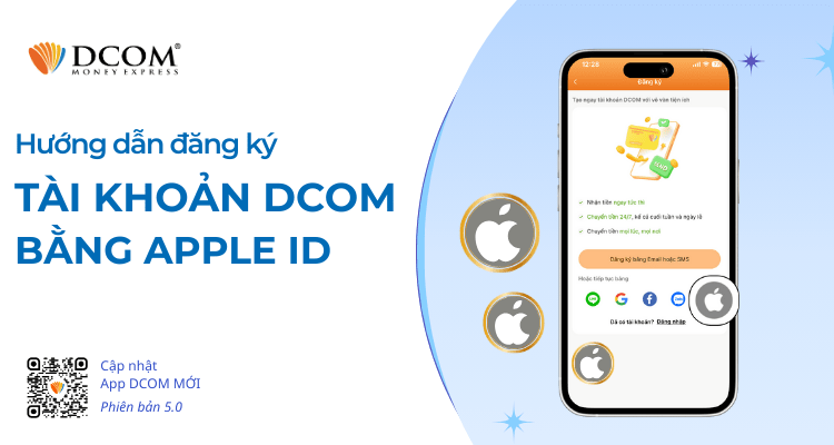 Đăng ký tài khoản DCOM bằng Apple ID