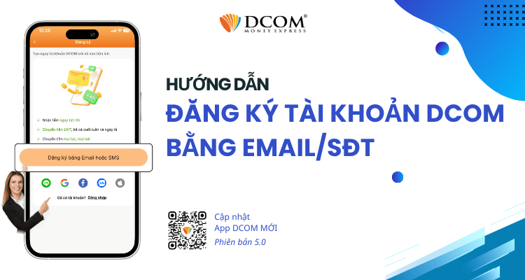 Đăng ký tài khoản DCOM bằng Email/SĐT