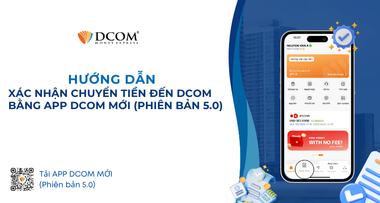 XÁC NHẬN HOÁ ĐƠN CHUYỂN TIỀN ĐẾN DCOM