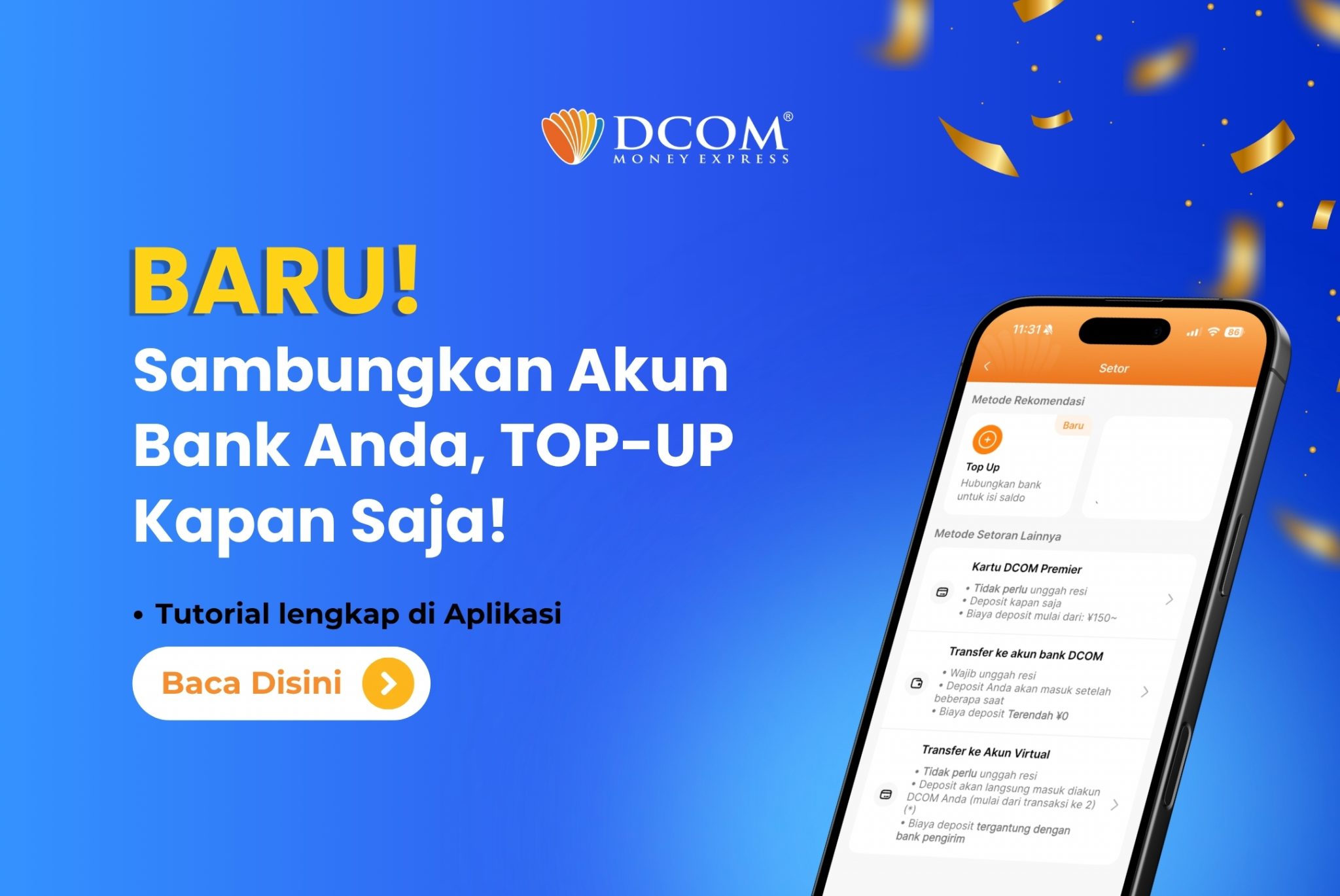 Tutorial sambungkan akun Bank DCOM